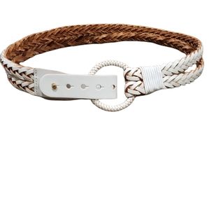 White express double braided leather belt